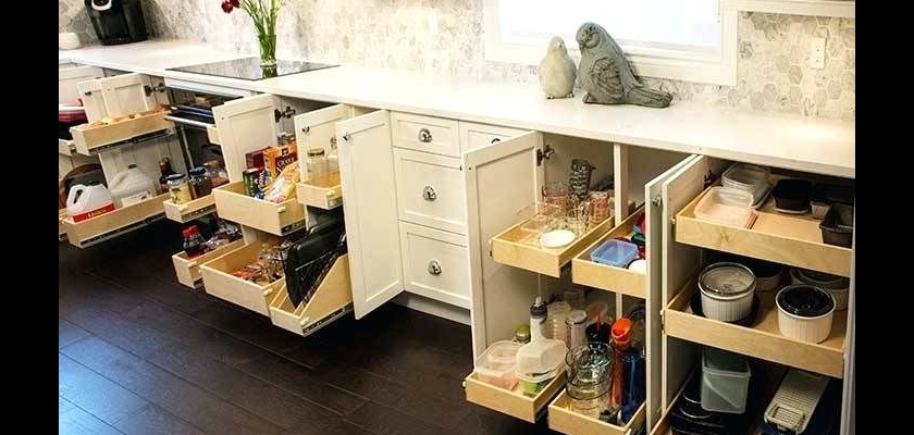 Slide-out shelves (Shelf Genie)  Kitchen cabinet design, Kitchen design,  Kitchen interior